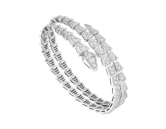 [Vicky]SERPENTI BRACELET SILVER DIAMOND DOUBLE ROW