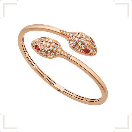 [Vicky]SERPENTI BRACELET PINK GOLD DIAMOND DOUBLE SNAKE