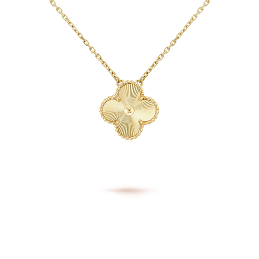 [Vicky]CLOVER 15MM LASER NECKLACE