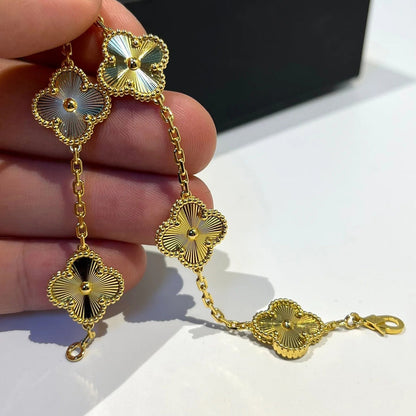 [Vicky]CLOVER 5 FLOWERS LASER BRACELET