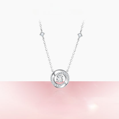 Möbius Loop "3-Second Crush" S925 Silver Niche Collarbone Necklace