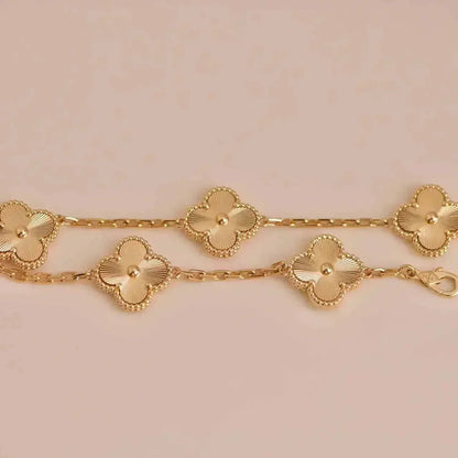 [Vicky]CLOVER 5 FLOWERS LASER BRACELET
